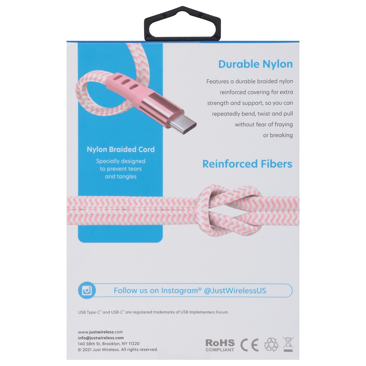 slide 4 of 12, Just Wireless 6 Feet Extra-Strength USB-C Cable 1 ea, 1 ct