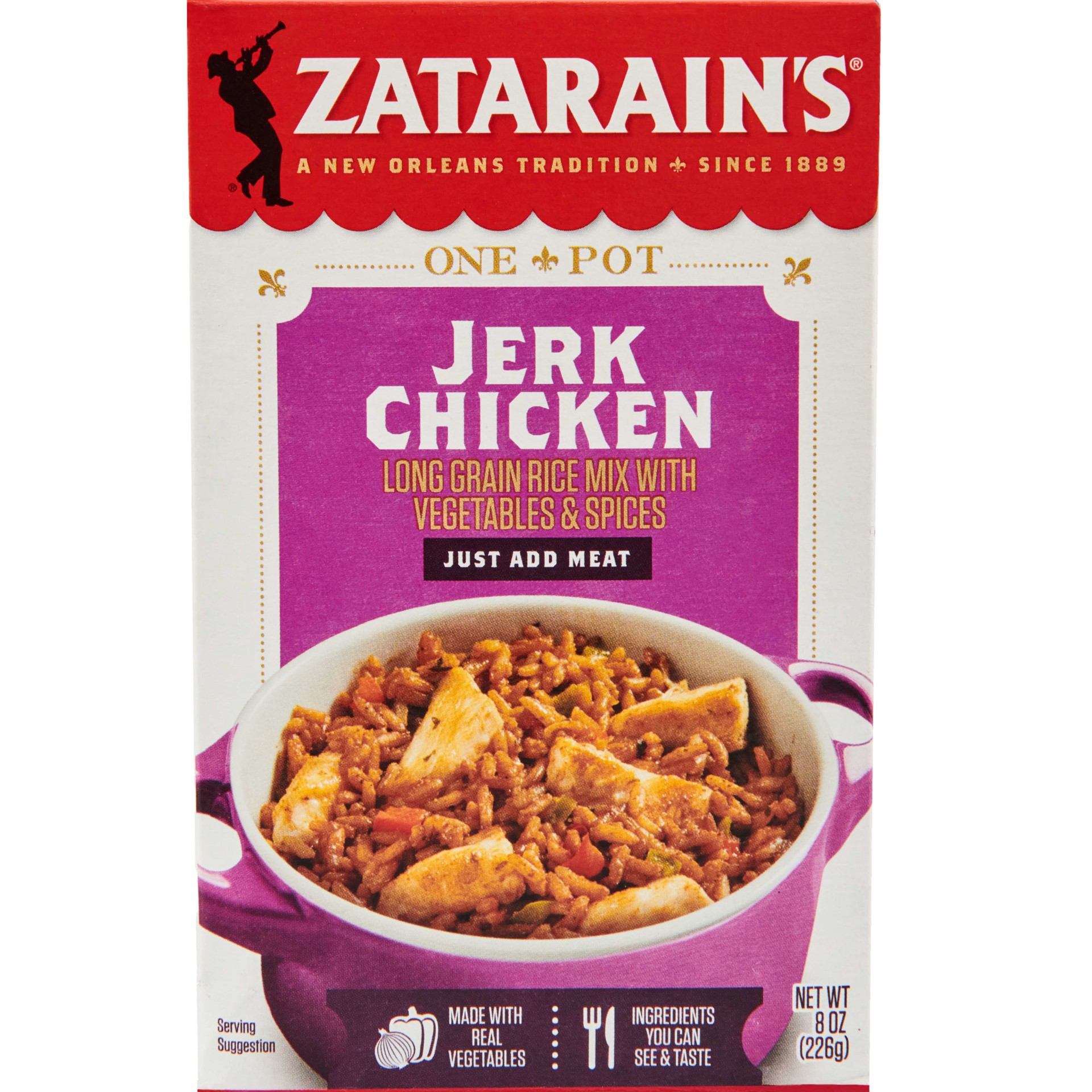 slide 1 of 13, Zatarain's Jerk Chicken Rice, 8 oz