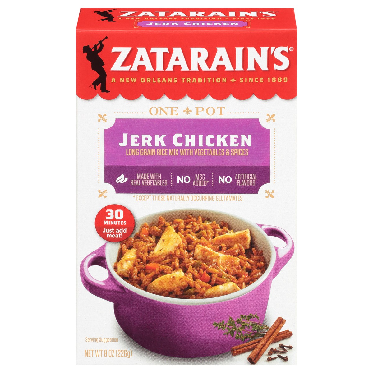 slide 1 of 13, Zatarain's Jerk Chicken Rice, 8 oz