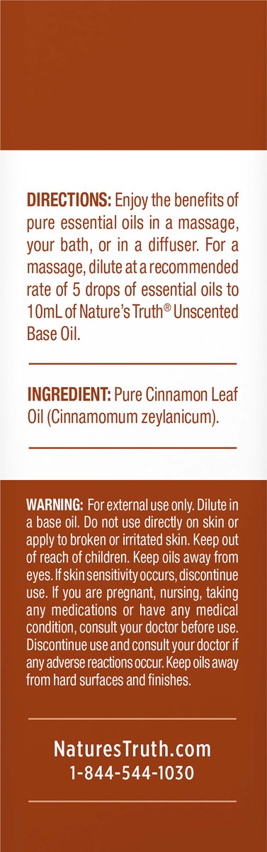 slide 8 of 8, Nature's Truth Warming Cinnamon Pure Essential Oil 0.51 fl oz, 0.51 fl oz