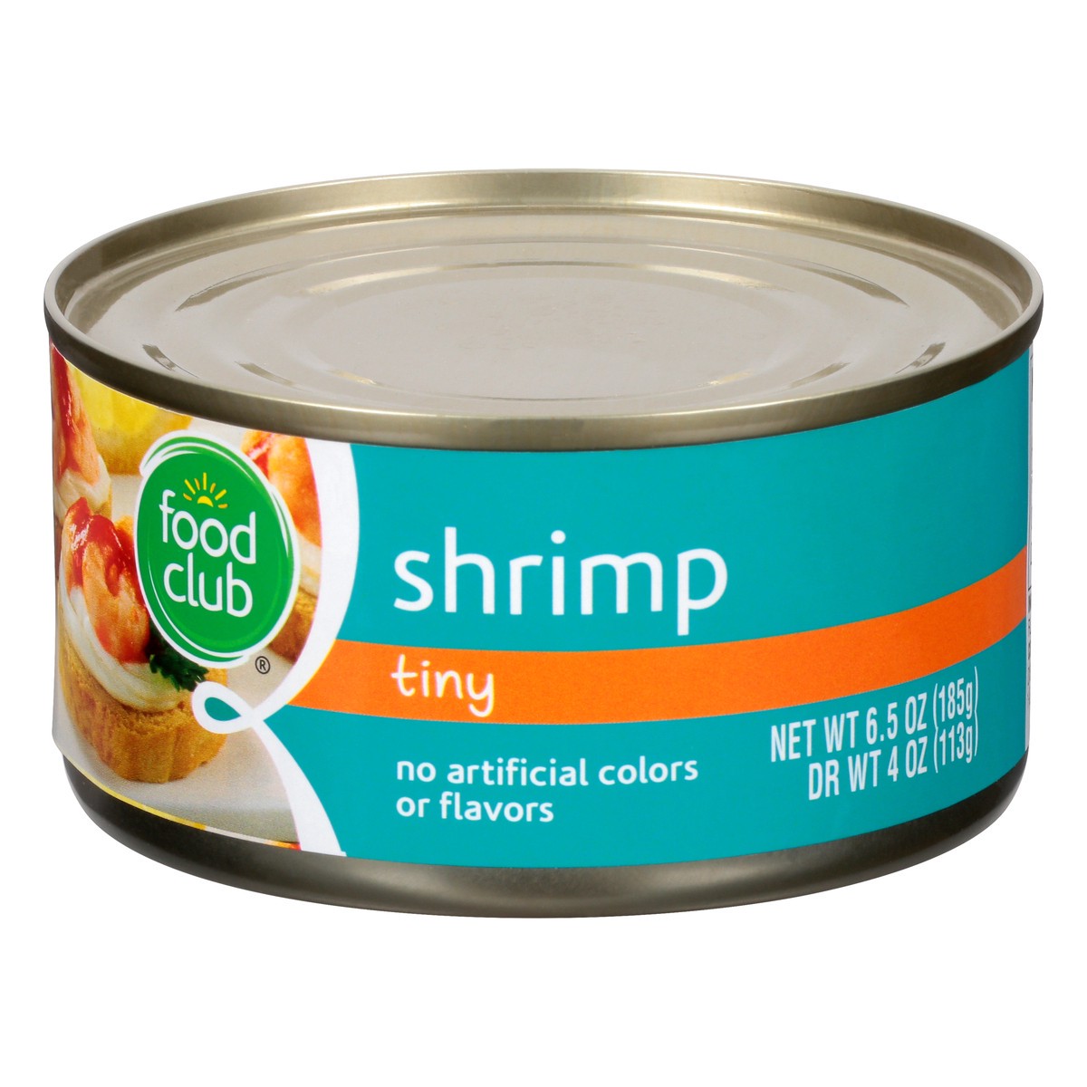 slide 1 of 10, Food Club Tiny Shrimp, 4 oz