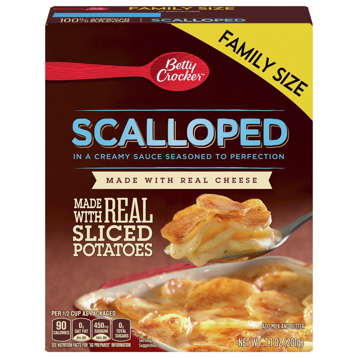 slide 1 of 9, Betty Crocker Scalloped Potatoes, Made with Real Cheese, 7.1 oz, 7.1 oz