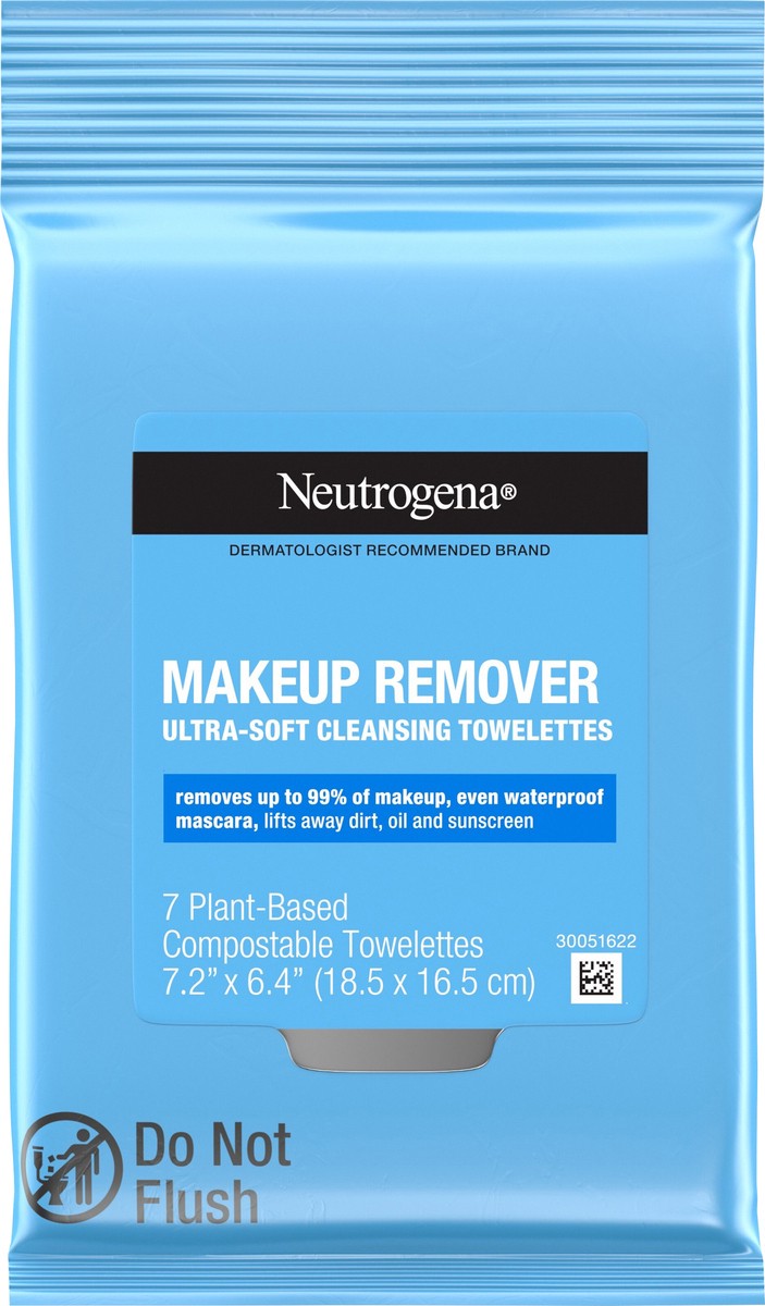 slide 5 of 7, Neutrogena Facial Cleansing Makeup Remover Wipes - Travel Pack - 7ct, 7 ct