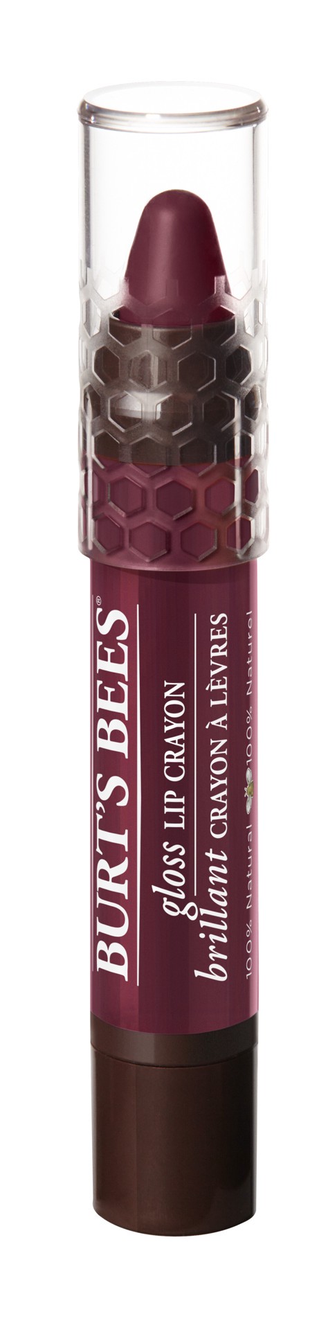 slide 1 of 5, Burt's Bees 100% Natural Moisturizing Gloss Lip Crayon, Bordeaux Vines, 1 ct