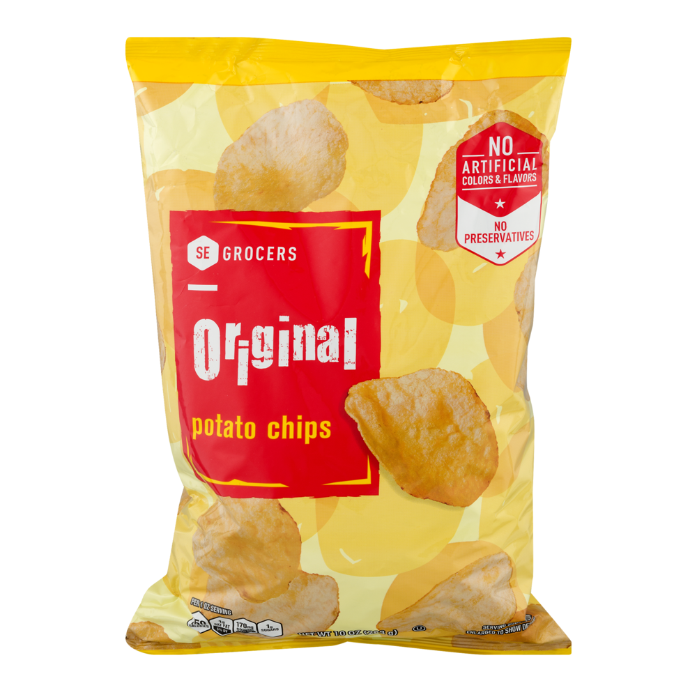 slide 1 of 1, SE Grocers Potato Chips Original - 10 oz, 10 oz