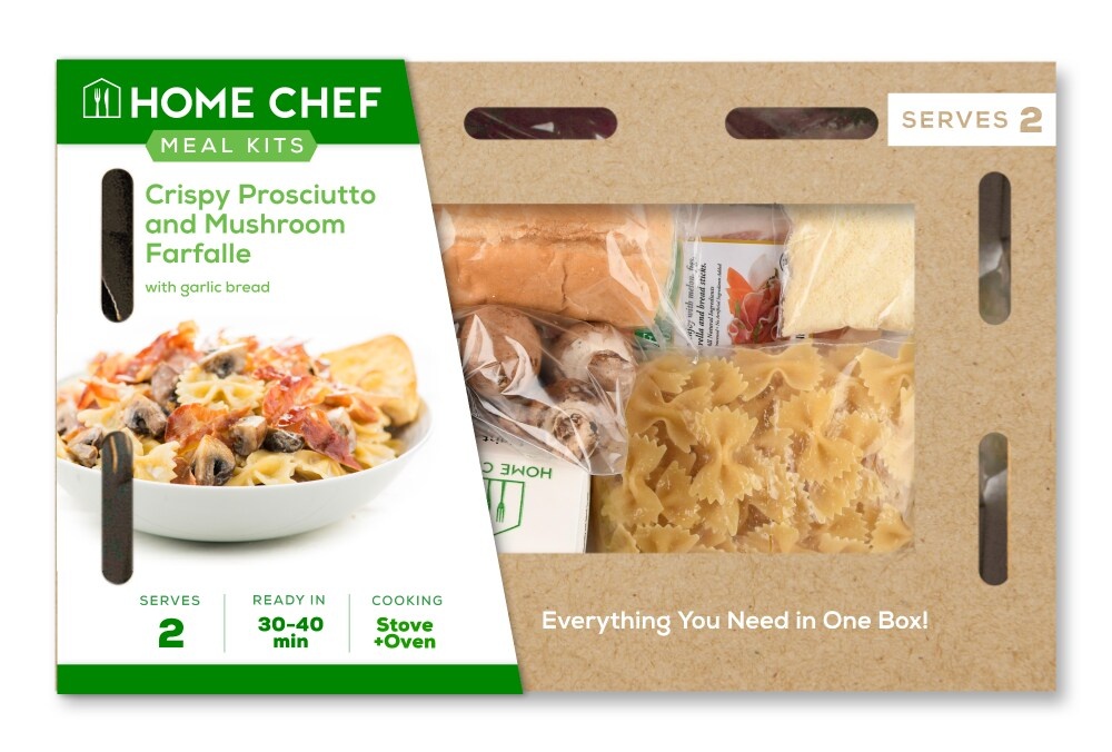 slide 1 of 1, Home Chef Meal Kits Crispy Prosciutto And Mushroom Farfalle, 21 oz