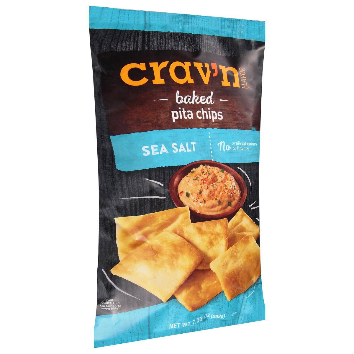 slide 2 of 2, Crav'n Flavor Baked Sea Salt Pita Chips 7.3 oz, 7.3 oz