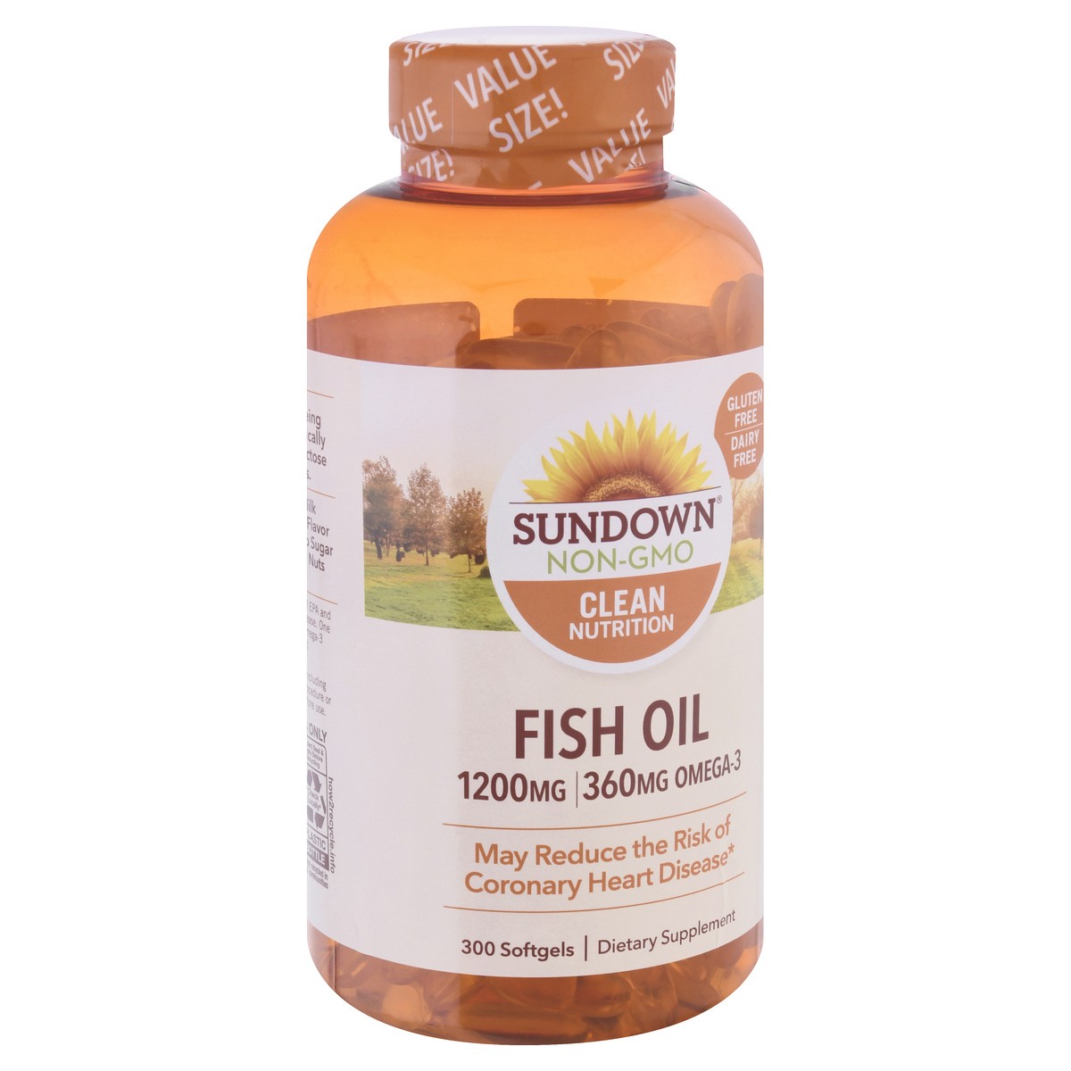 slide 9 of 11, Sundown Naturals Fish Oil 1200 Mg Omega 3 360 Mg Softgels, 300 ct