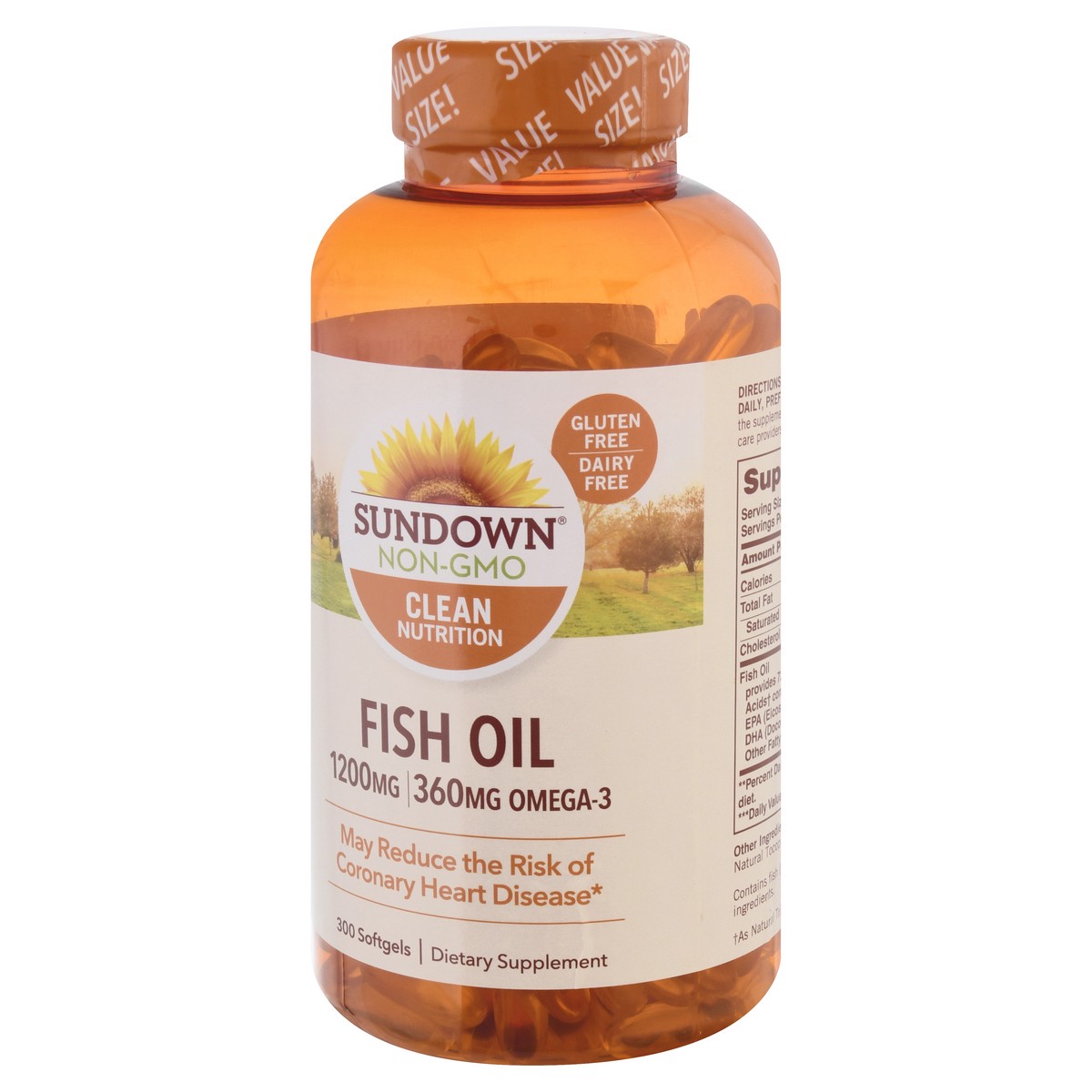 slide 10 of 11, Sundown Naturals Fish Oil 1200 Mg Omega 3 360 Mg Softgels, 300 ct