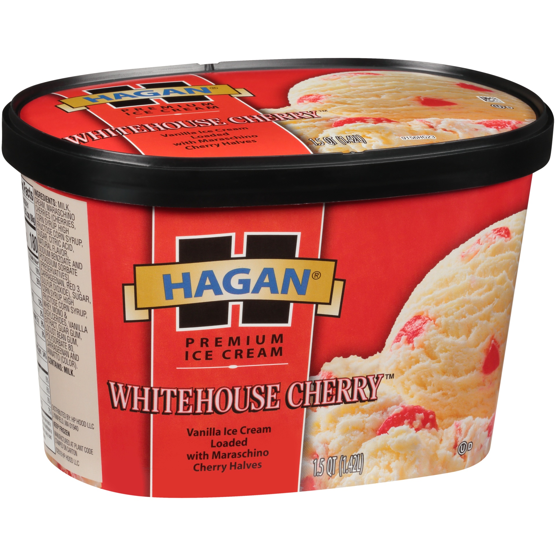 slide 2 of 7, Hagan Whitehouse Cherry Premium Ice Cream, 1.5 qt