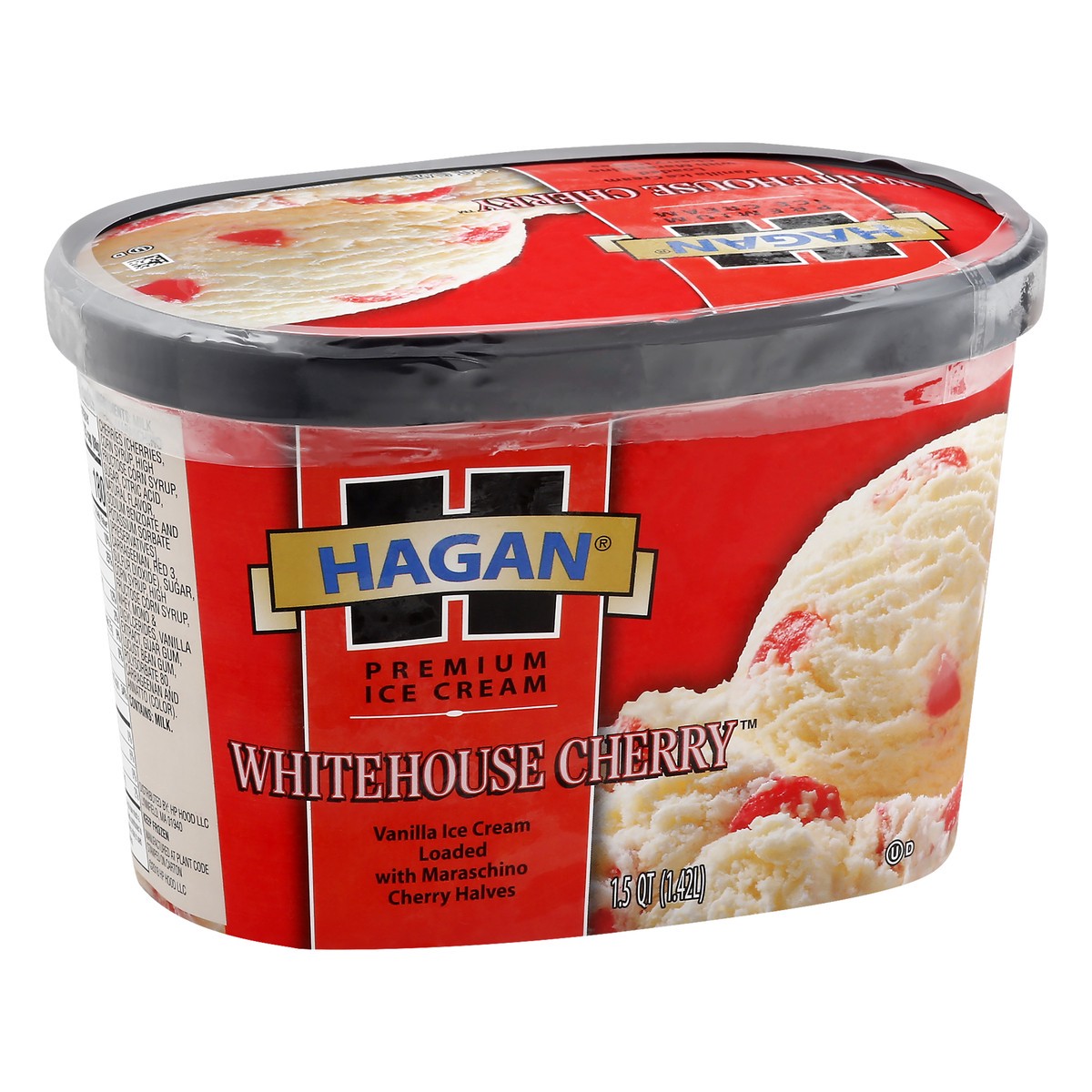 slide 6 of 10, Hagan Whitehouse Cherry Premium Ice Cream, 1.5 Quarts, 1.5 qt