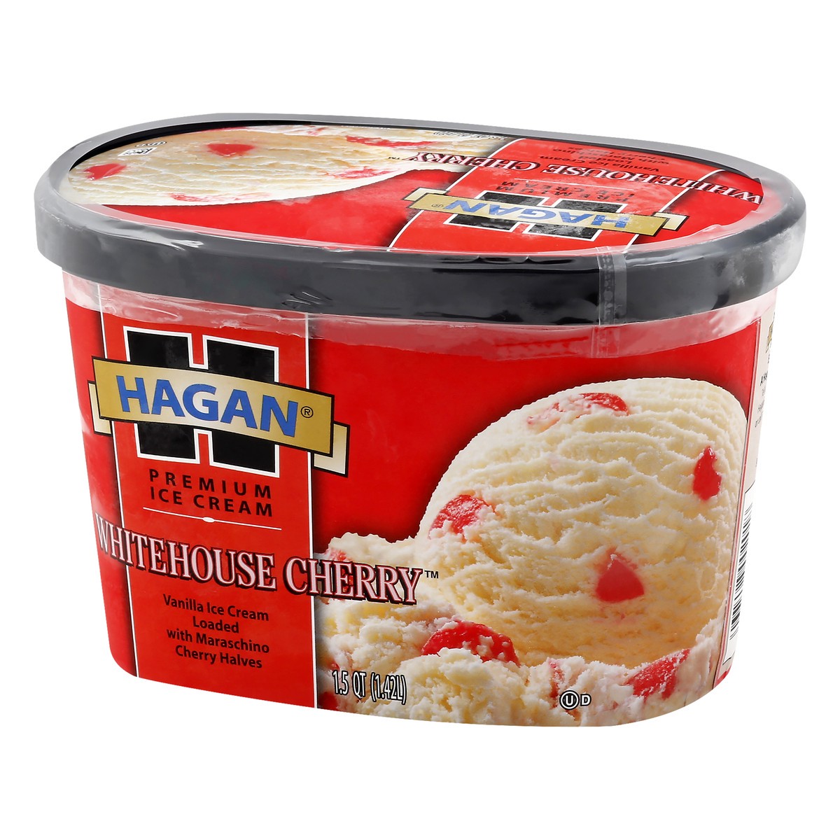 slide 7 of 10, Hagan Whitehouse Cherry Premium Ice Cream, 1.5 Quarts, 1.5 qt