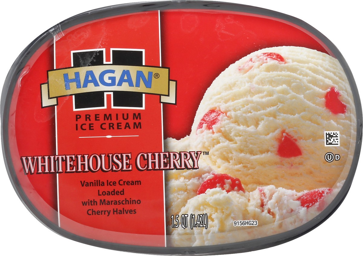 slide 9 of 10, Hagan Whitehouse Cherry Premium Ice Cream, 1.5 Quarts, 1.5 qt