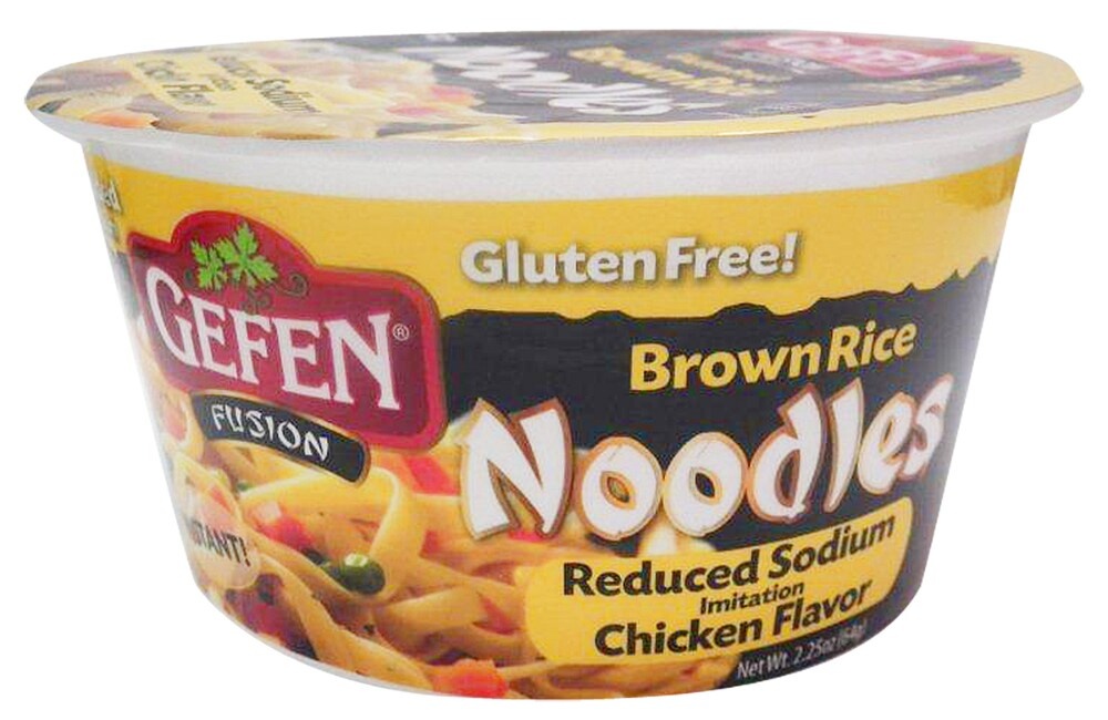 slide 1 of 1, Gefen Fusion Gluten Free Reduced Sodium Imitation Chicken Flavored Brown Rice Noodles, 2.25 oz