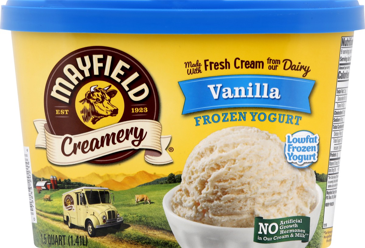 slide 8 of 12, Mayfield Creamery Vanilla Lowfat Frozen Yogurt 1.5 qt, 1.5 qt