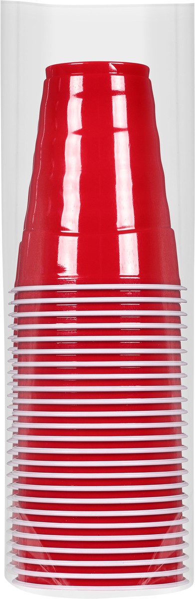 slide 5 of 11, Hefty Party On Disposable Plastic Cups, Red, 18 Ounce, 50 Count, 1.32 lb