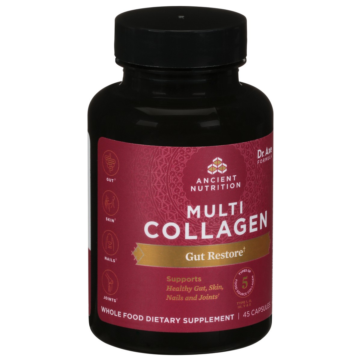 slide 2 of 14, Ancient Nutrition Gut Restore Multi Collagen 45 Capsules, 45 ct