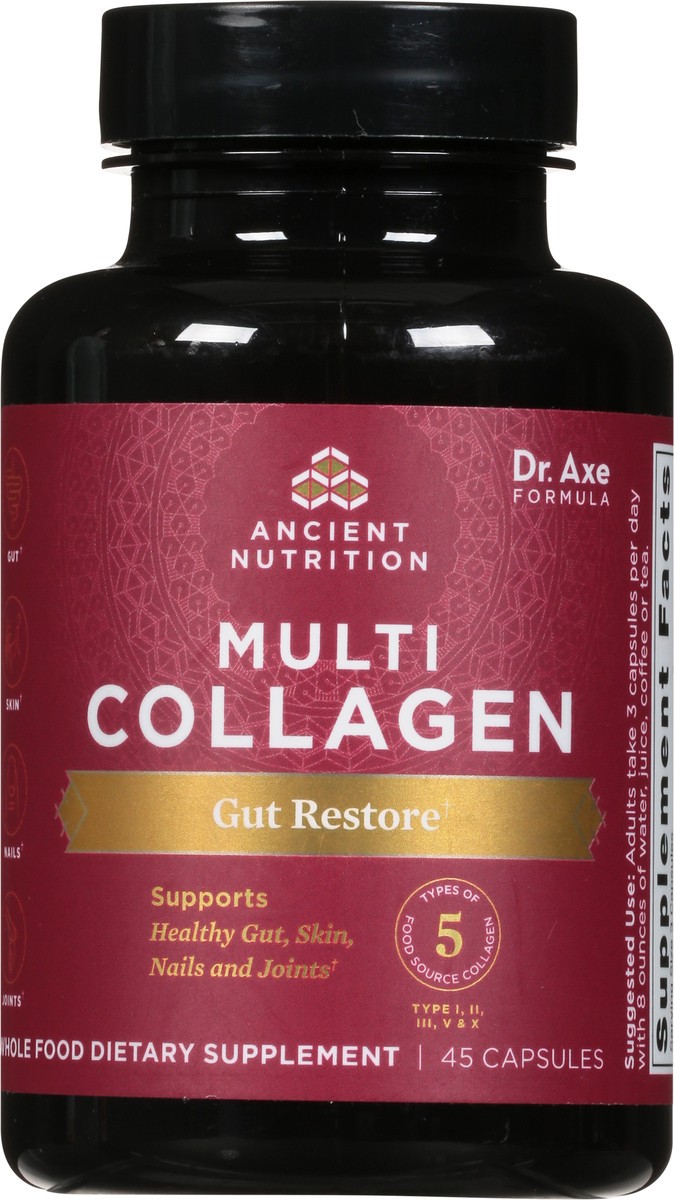 slide 11 of 14, Ancient Nutrition Gut Restore Multi Collagen 45 Capsules, 45 ct