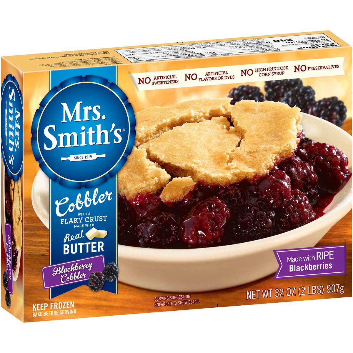 slide 4 of 9, Mrs. Smith's Blackberry Cobbler 32 oz. Box, 32 oz