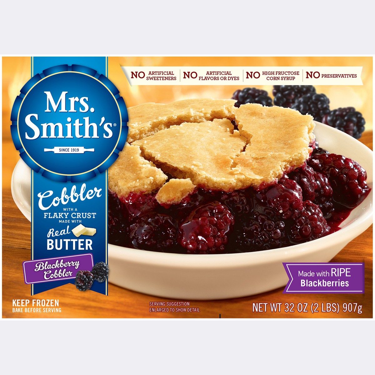 slide 1 of 9, Mrs. Smith's Blackberry Cobbler 32 oz. Box, 32 oz