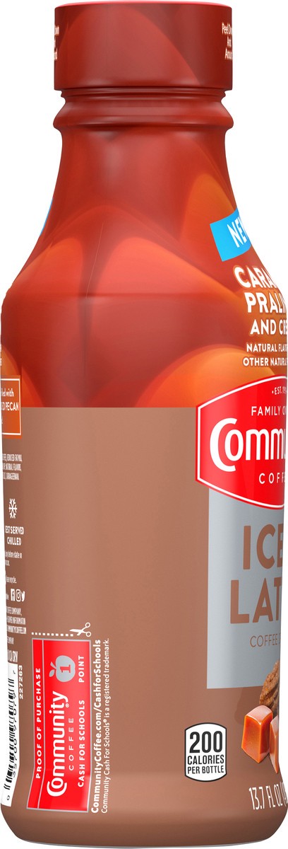 slide 3 of 7, Community Coffee Iced Latte, Caramel Pralines and Cream, 13.7 fl oz