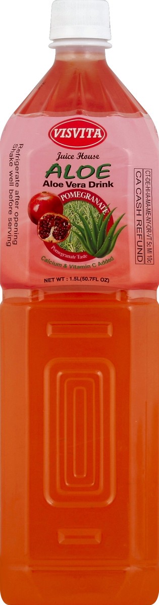 slide 2 of 6, Visvita Drink Aloe Vera Pomegranate, 50.7 fl oz