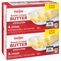 slide 9 of 29, Meijer Unsalted Butter Sticks, 8 Count, 8 ct