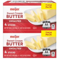 Meijer Unsalted Butter Sticks, 8 Count