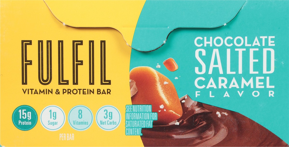 slide 5 of 9, Fulfil Chocolate Salted Caramel Flavor Protein Bar 12 - 1.41 oz Bars, 12 ct