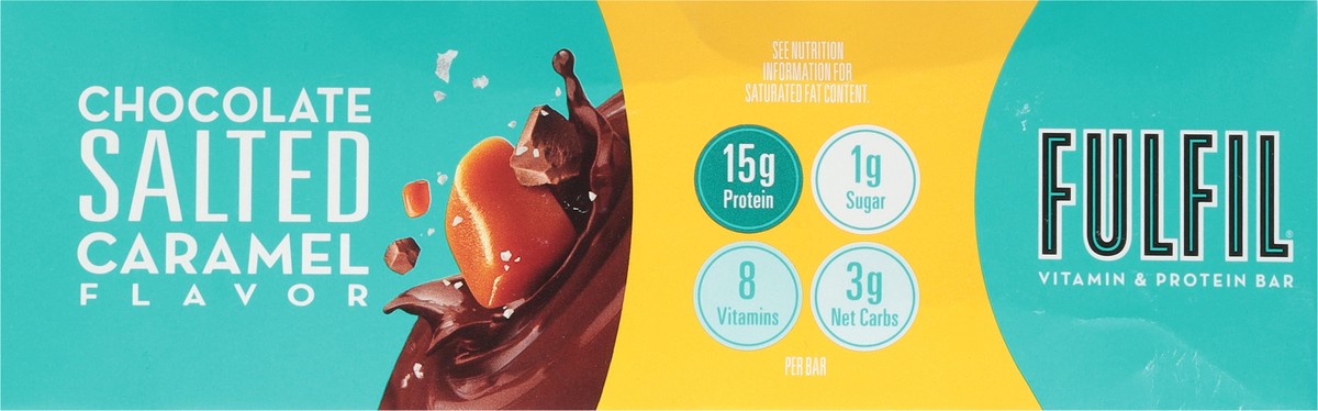 slide 3 of 9, Fulfil Chocolate Salted Caramel Flavor Protein Bar 12 - 1.41 oz Bars, 12 ct