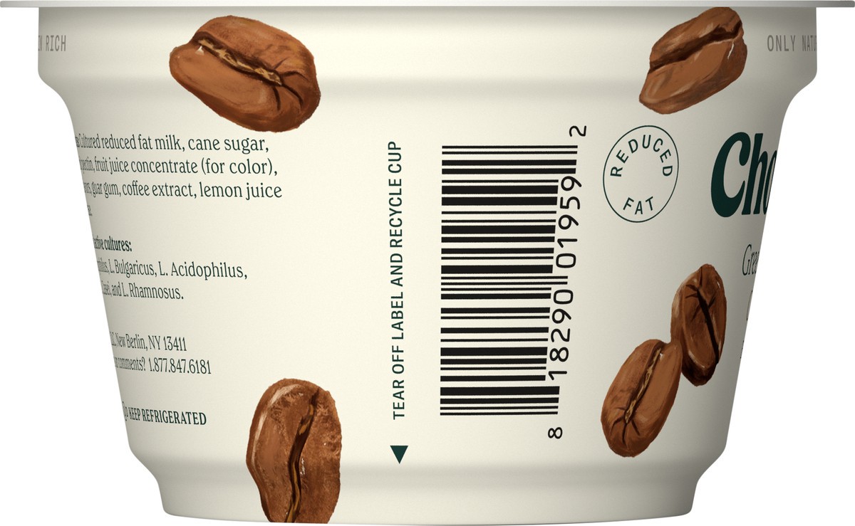 slide 9 of 13, Chobani Yogurt, Greek, Blended, Coffee, 5.3 oz
