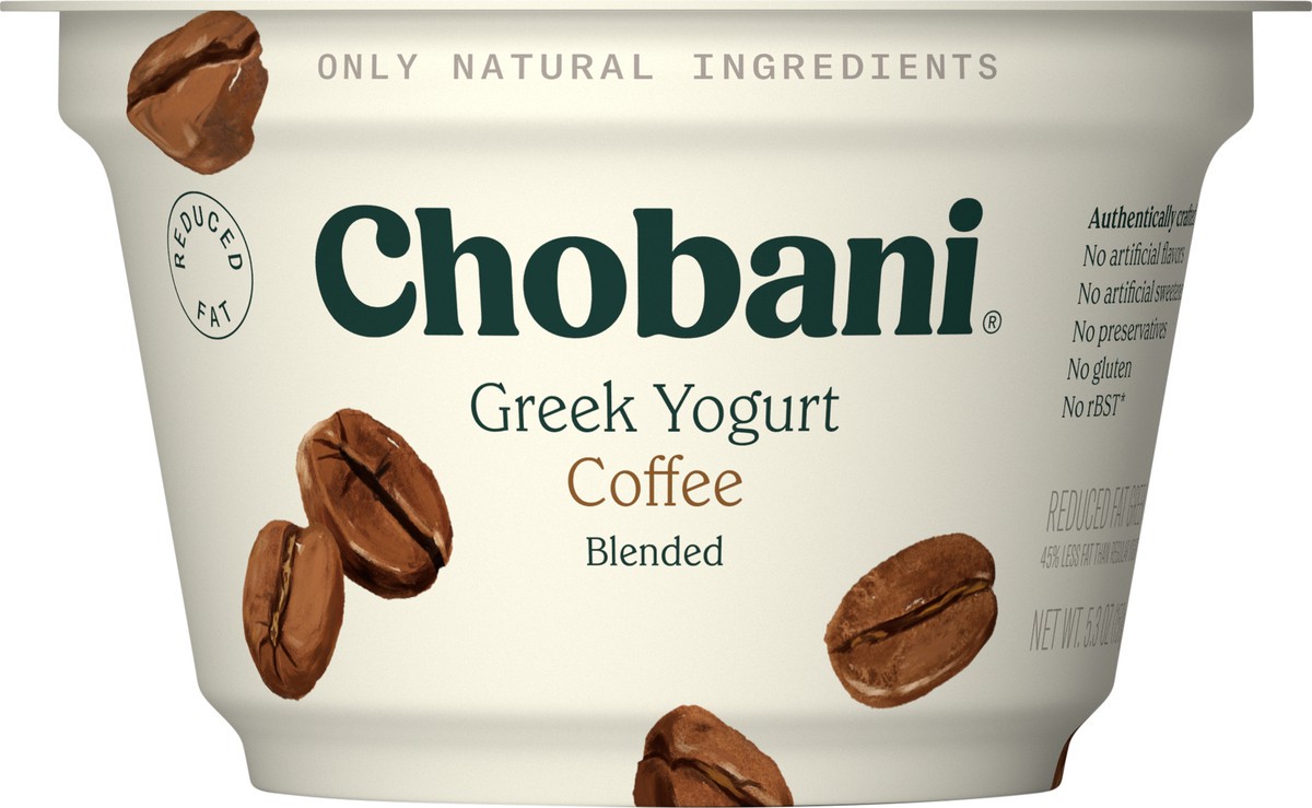 slide 10 of 13, Chobani Yogurt, Greek, Blended, Coffee, 5.3 oz