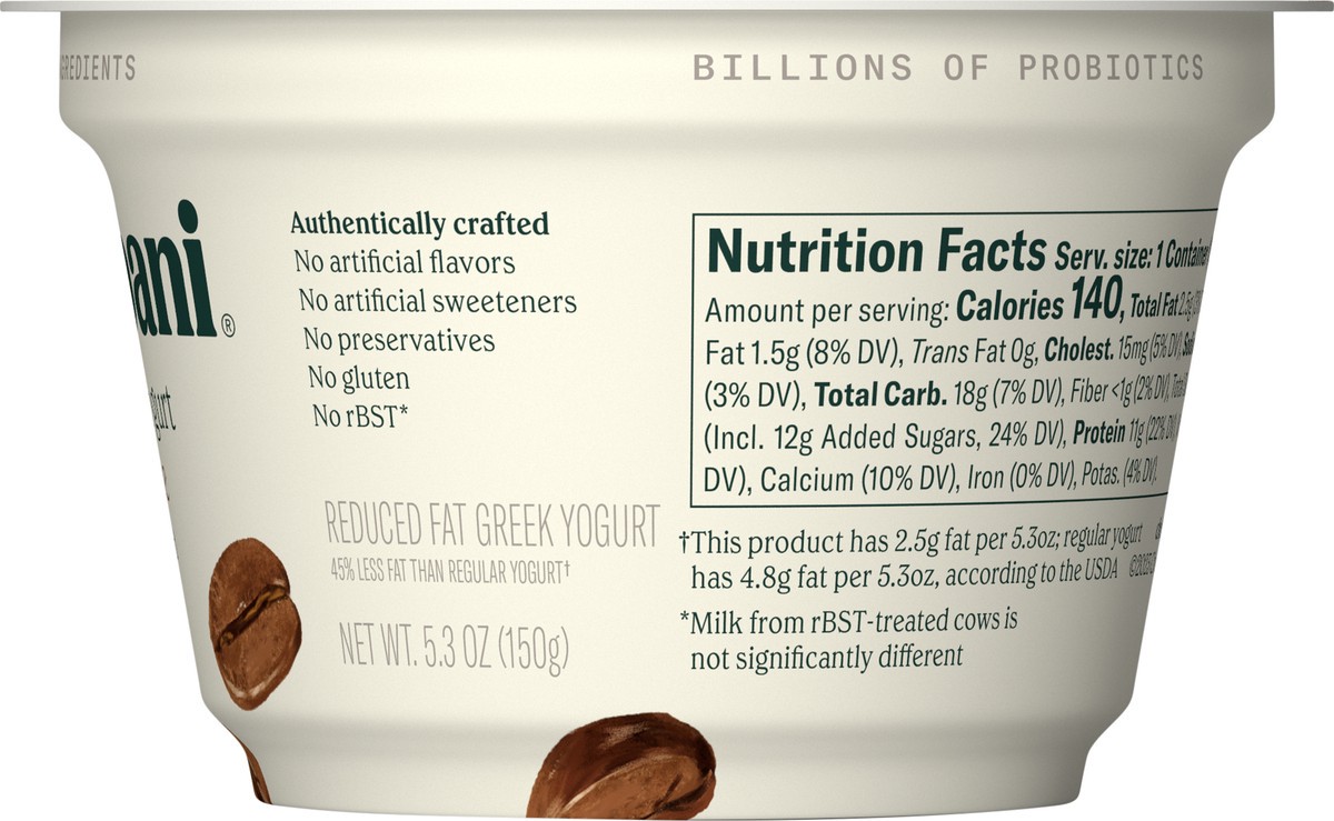 slide 6 of 13, Chobani Yogurt, Greek, Blended, Coffee, 5.3 oz