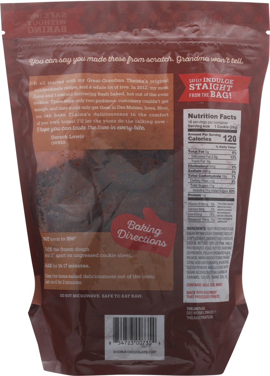 slide 8 of 9, Thelma's Double Chocolate Chip Cookie Dough 18 oz, 18 oz