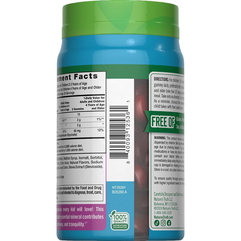slide 3 of 5, Nature's Truth Kids' Magnesium Citrate Vitamin Gummies - 50ct, 50 ct