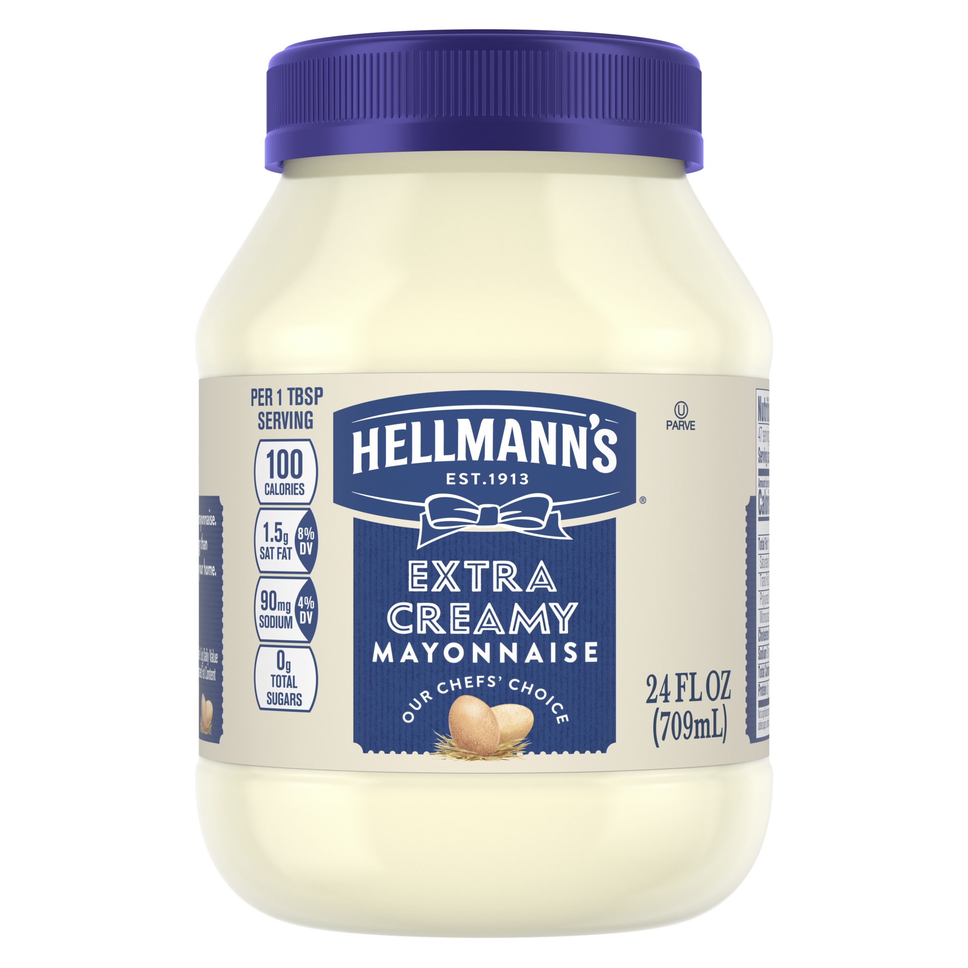slide 1 of 5, Hellmann's Extra Creamy Mayonnaise, 24 fl oz