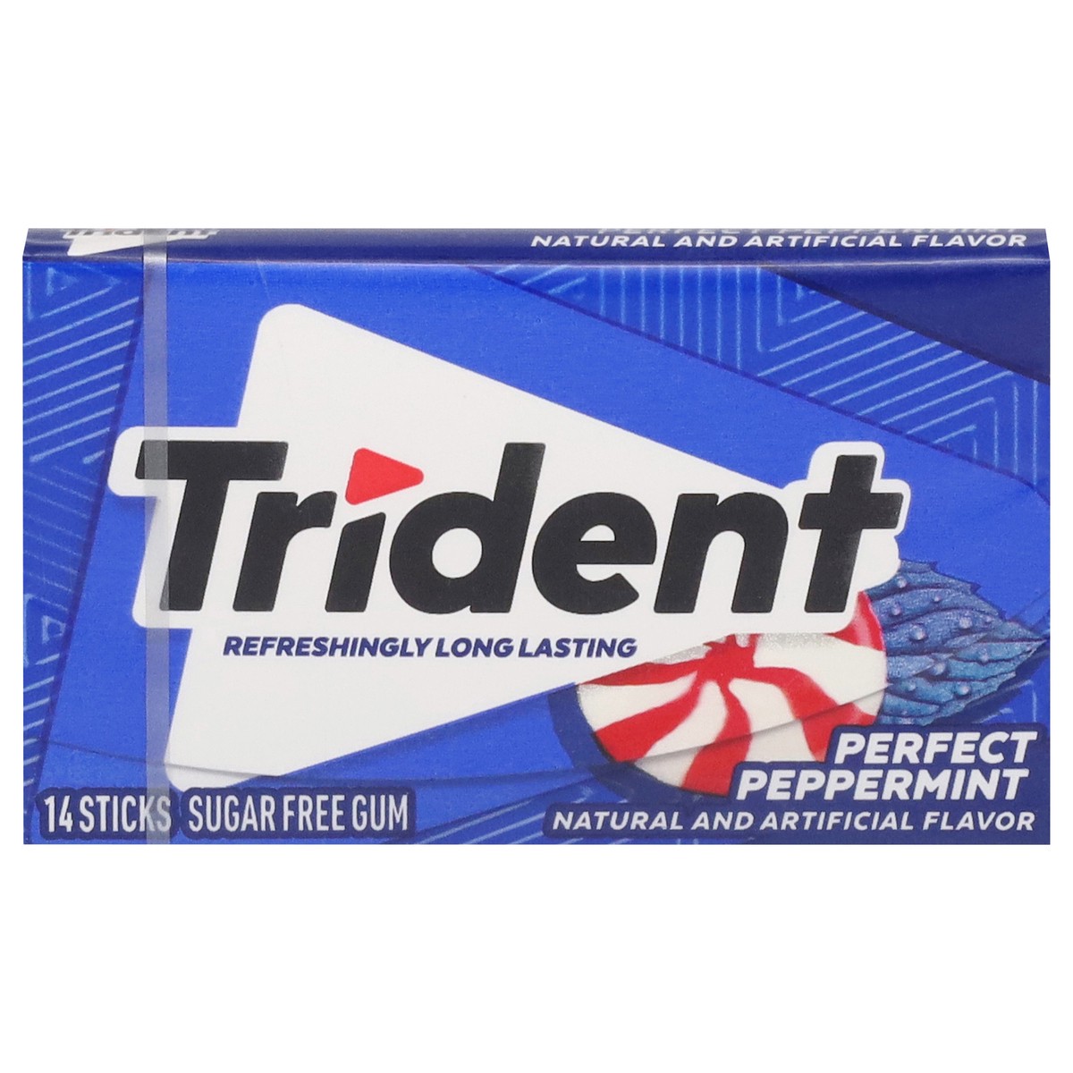slide 14 of 15, Trident Gum Sugar Free Peppermint, 14 ct
