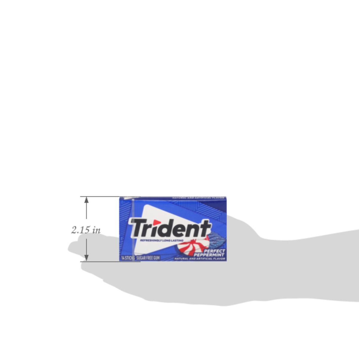 slide 6 of 15, Trident Gum Sugar Free Peppermint, 14 ct