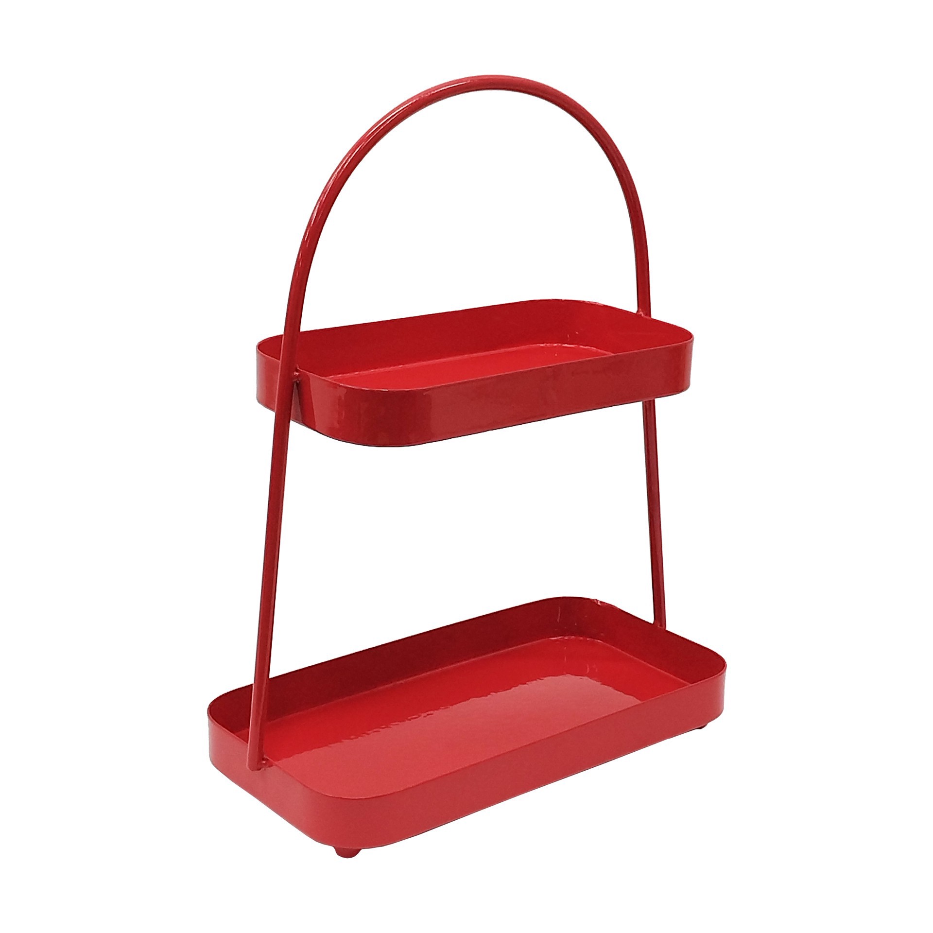 slide 2 of 2, 15.75" Red 2-Tier Metal Tray By Ashland, 15.75 in