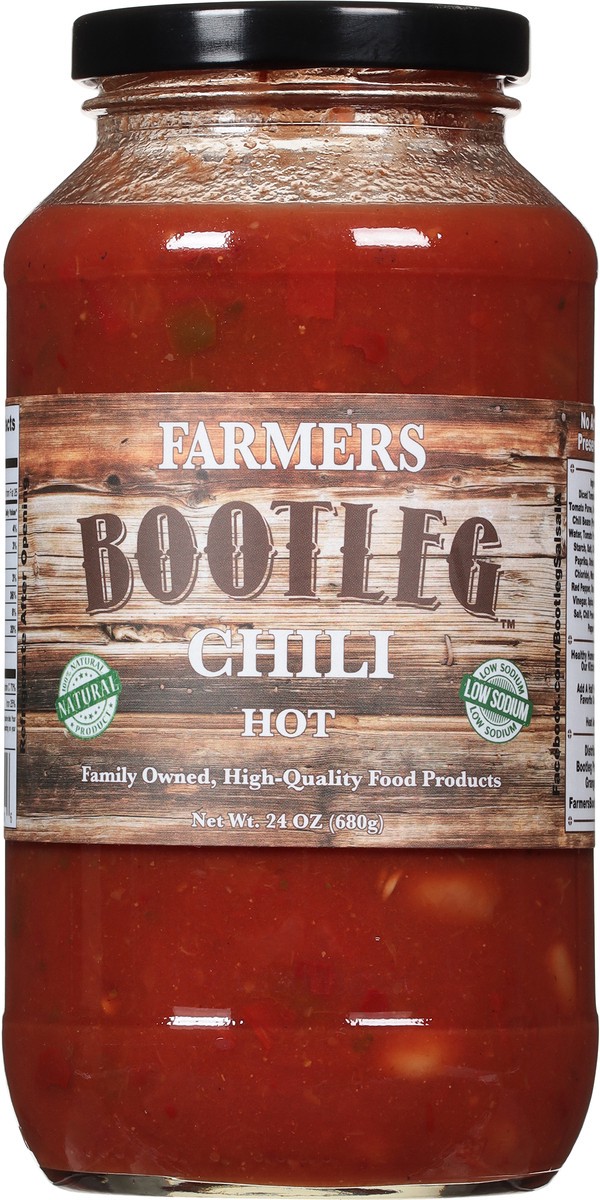slide 13 of 14, Farmer's Bootleg Hot Chili - 24 oz, 24 oz