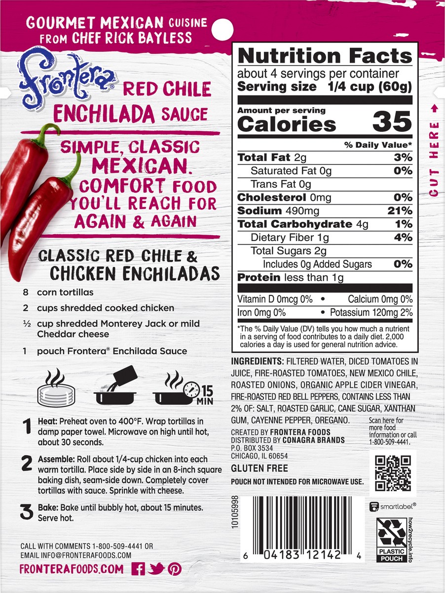 slide 2 of 3, Frontera Mild Red Chile Enchilada Sauce 8 oz, 8 oz