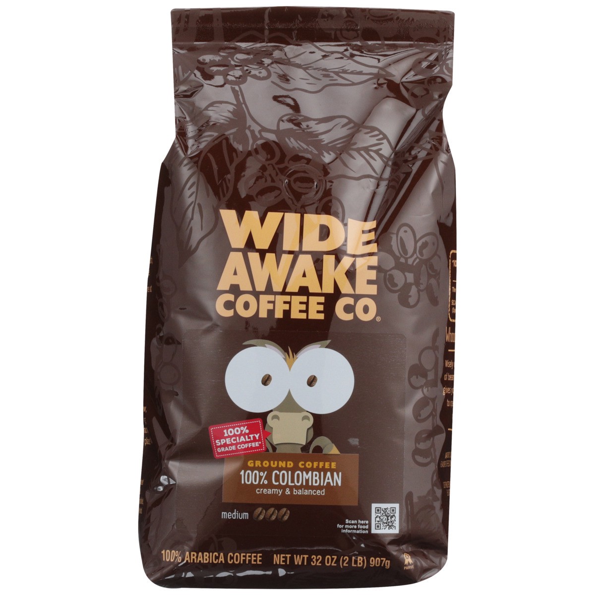 slide 3 of 12, Wide Awake Coffee Co. Medium Roast 100% Colombian 100% Arabica Ground Coffee - 32 oz, 32 oz
