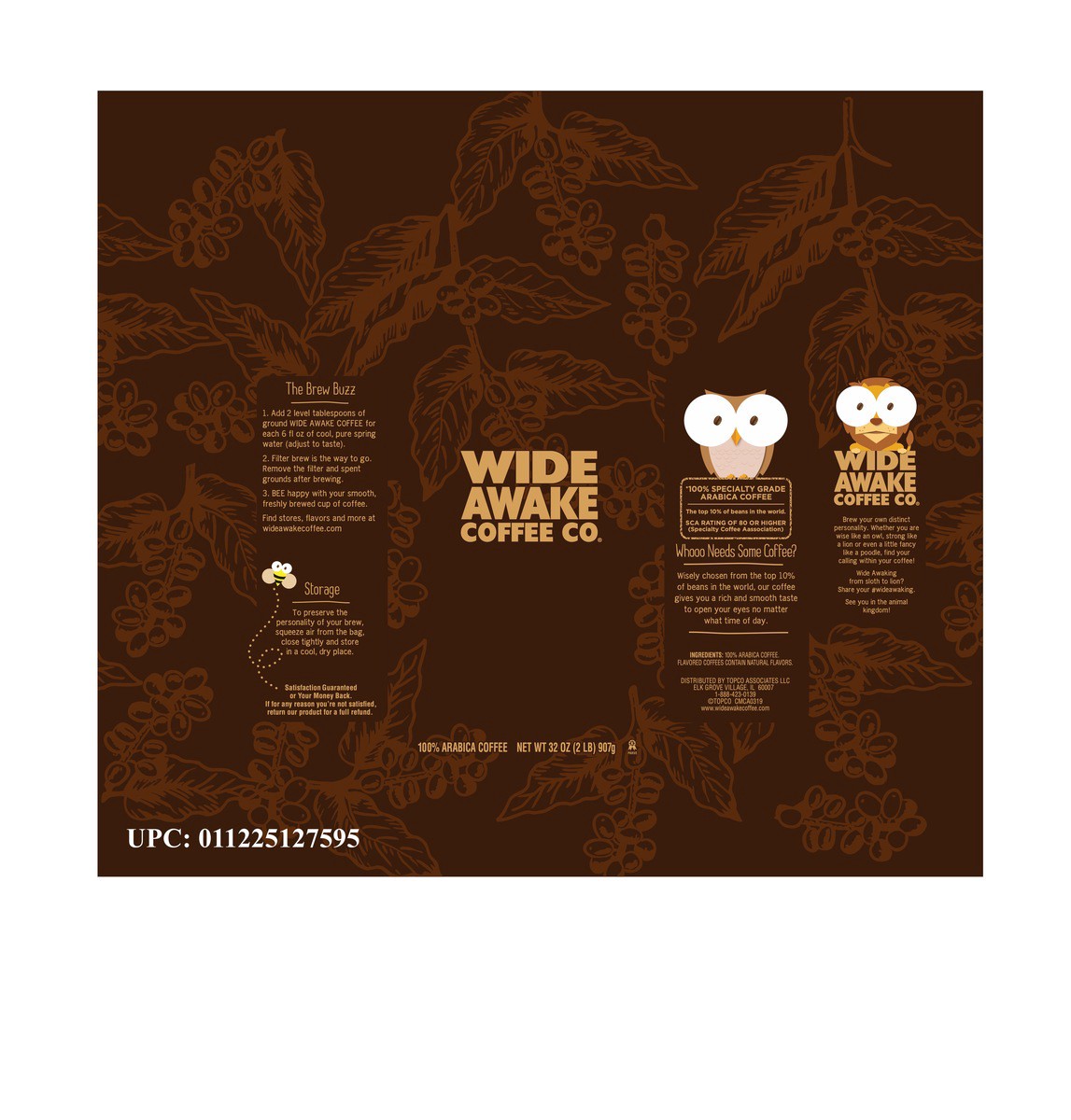 slide 5 of 12, Wide Awake Coffee Co. Medium Roast 100% Colombian 100% Arabica Ground Coffee - 32 oz, 32 oz
