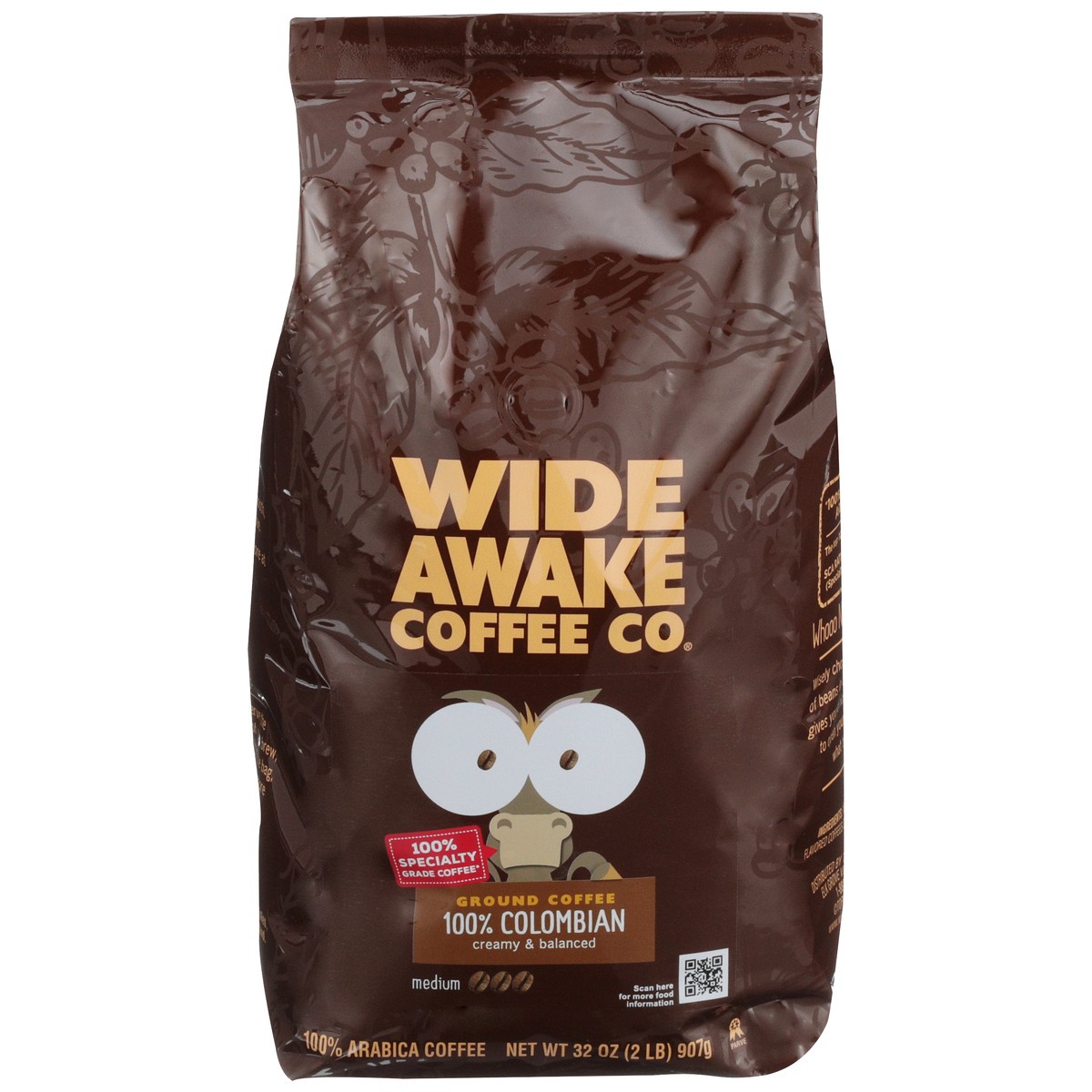 slide 1 of 12, Wide Awake Coffee Co. Medium Roast 100% Colombian 100% Arabica Ground Coffee - 32 oz, 32 oz