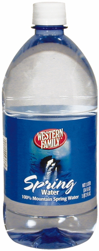 slide 1 of 1, Western Family Spring Water - 1 liter, 1 liter