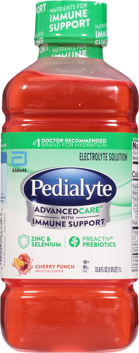 slide 9 of 14, Pedialyte Cherry Punch Electrolyte Solution 33.8 fl oz, 33.80 fl oz