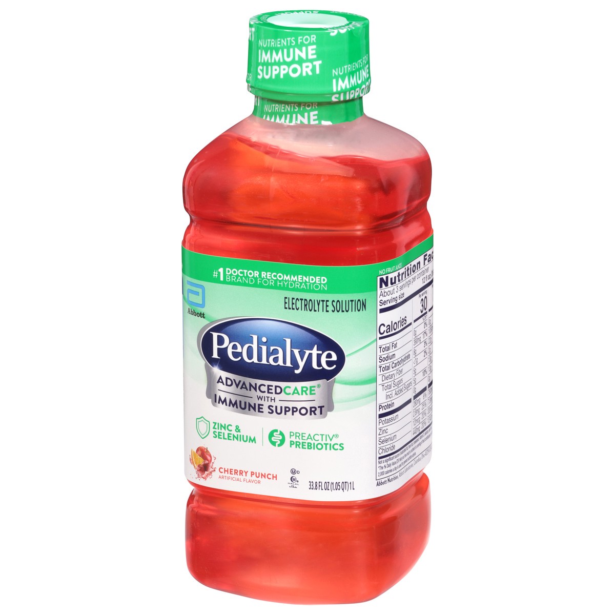 slide 5 of 14, Pedialyte Cherry Punch Electrolyte Solution 33.8 fl oz, 33.80 fl oz