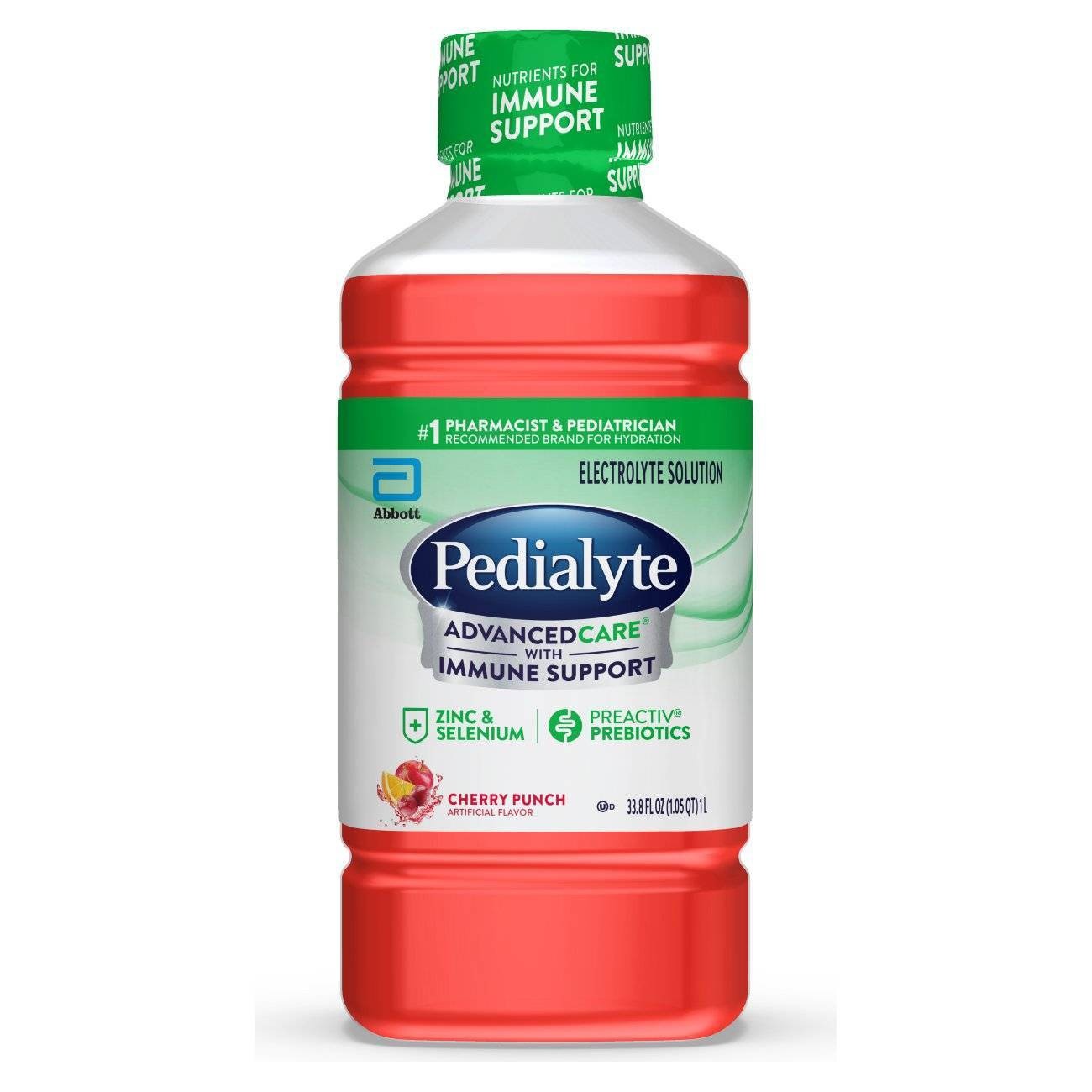 slide 1 of 8, Pedialyte Advancedcare Electrolyte Solution Cherry Punch Ready-To-Drink, 33.8 fl oz