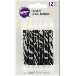 Wilton Zebra Print Candles
