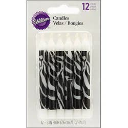 Wilton Zebra Print Candles